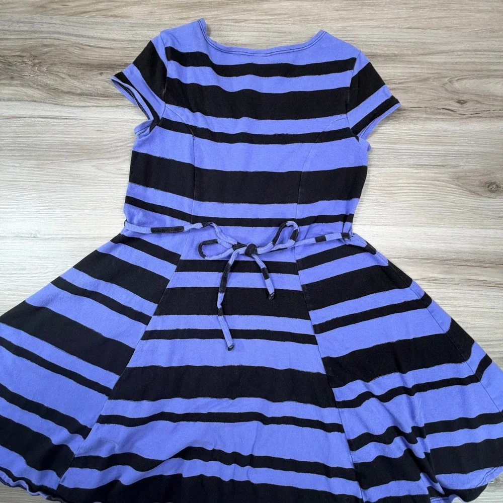 Justice Girls‎ Striped Cap Sleeve Dress with Tie Waist Size 14